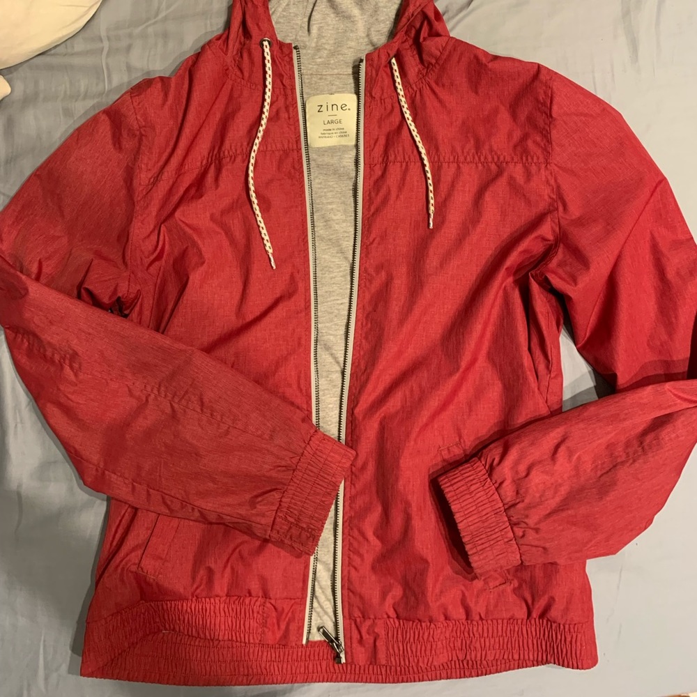 Zine red windbreaker